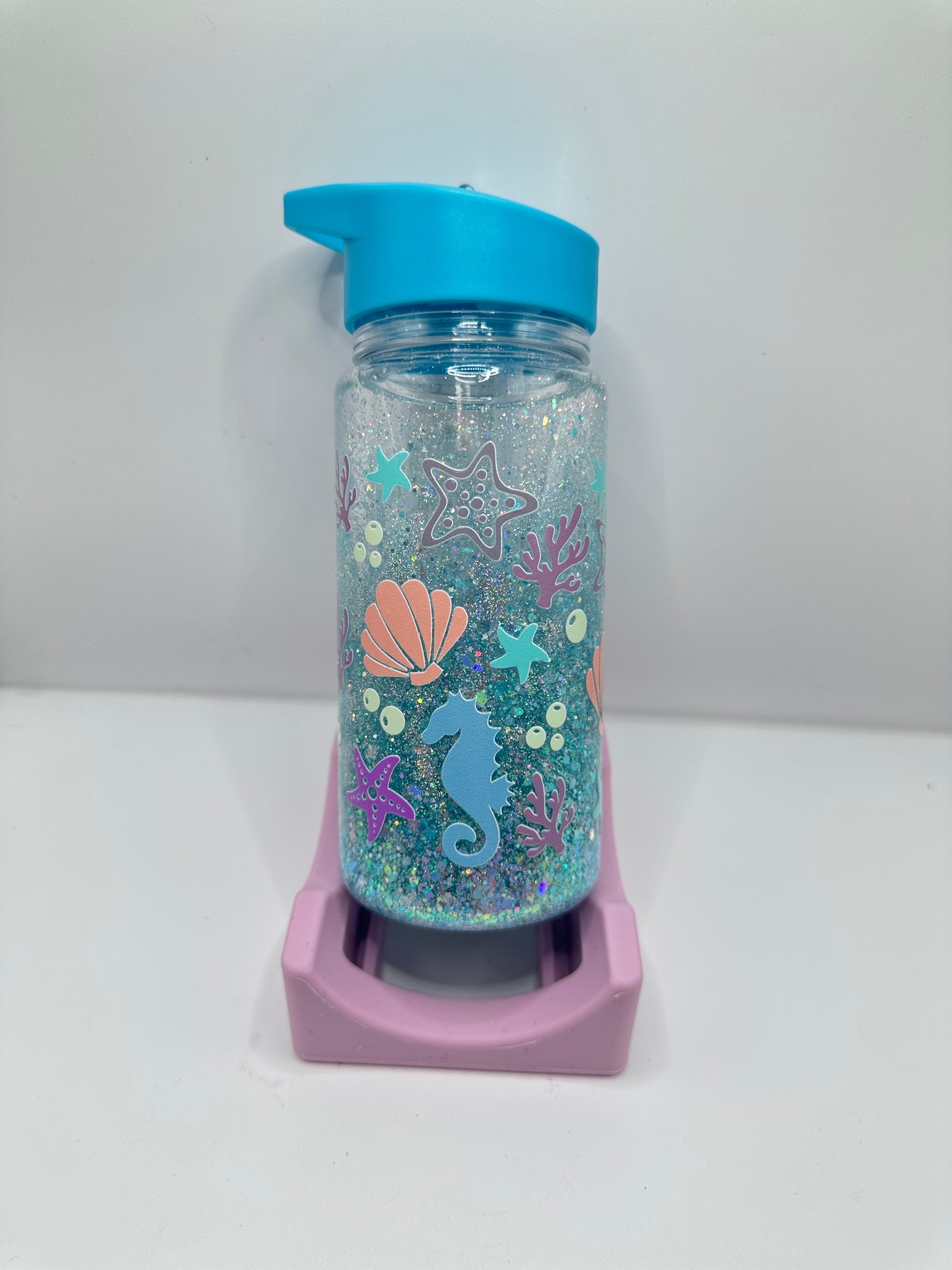 Botella shaker con cañita
