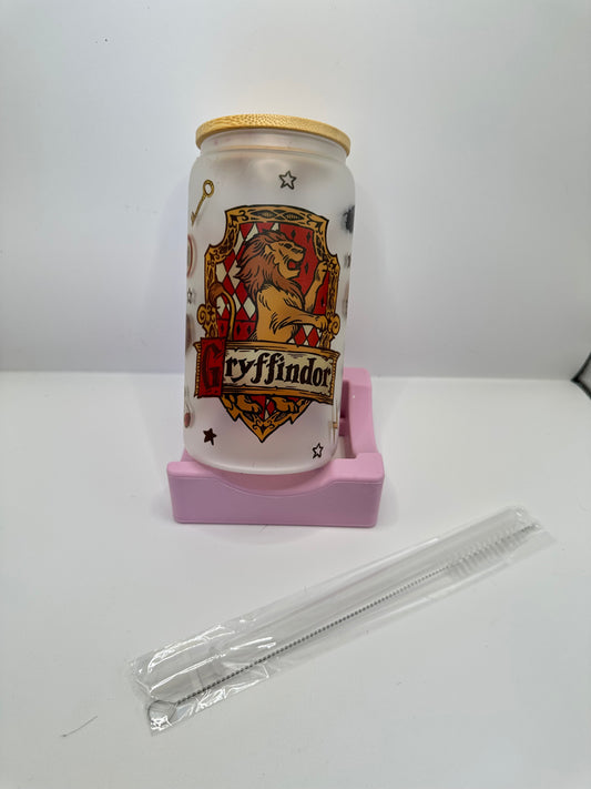 Vaso con tapa y cañita