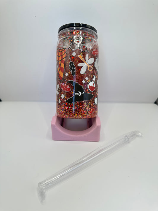 Vaso shaker con tapa y cañita