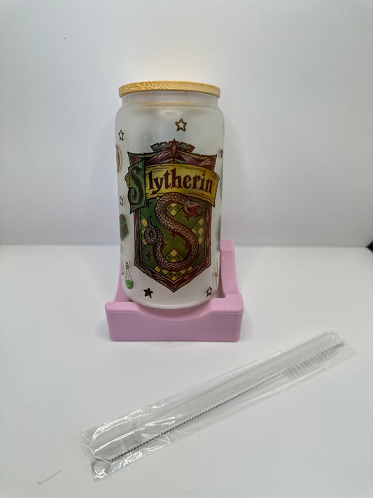 Vaso con tapa y cañita