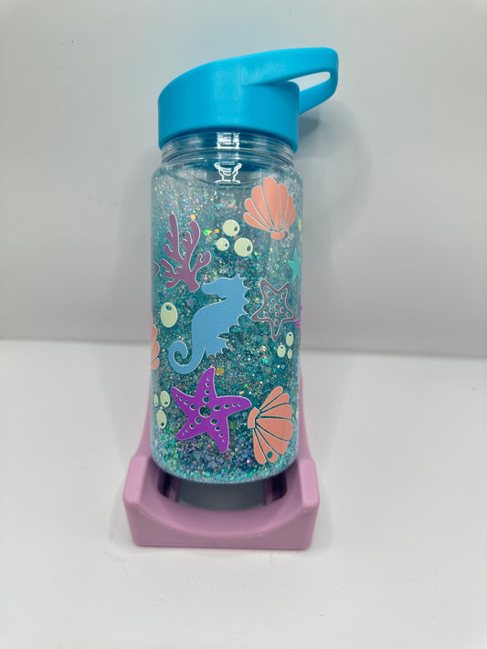 Botella  shaker  con cañita