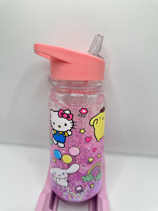 Botella  shaker  con cañita